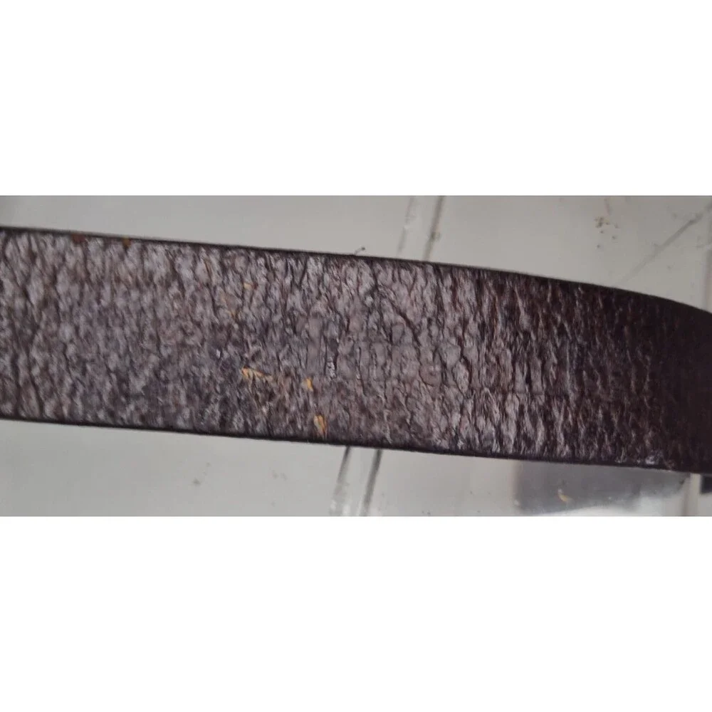 Timberland Brown Italian Genuine Leather Belt  Men's Size 32  Hook Belt Closure